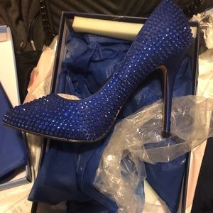 royal blue diamond heels